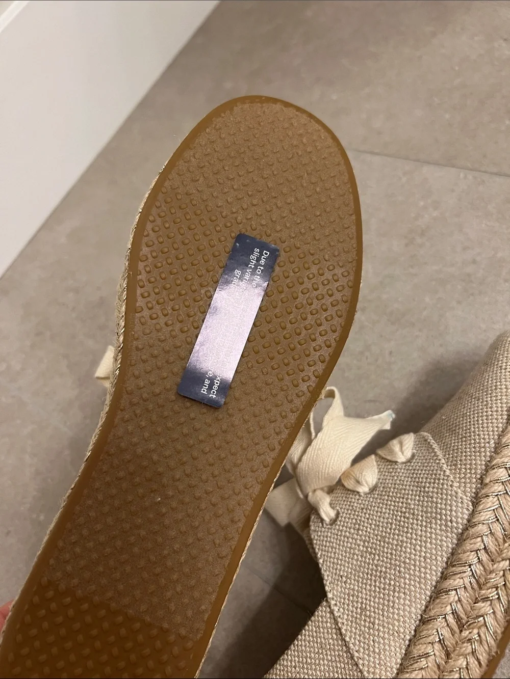 TOMS Women's Espadrille Sneakers Beige US 7